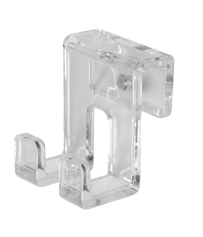 Prozirni kukica SAT Walk-In pro za vješanje na stakleni rub tuš stijene bez bušenja.