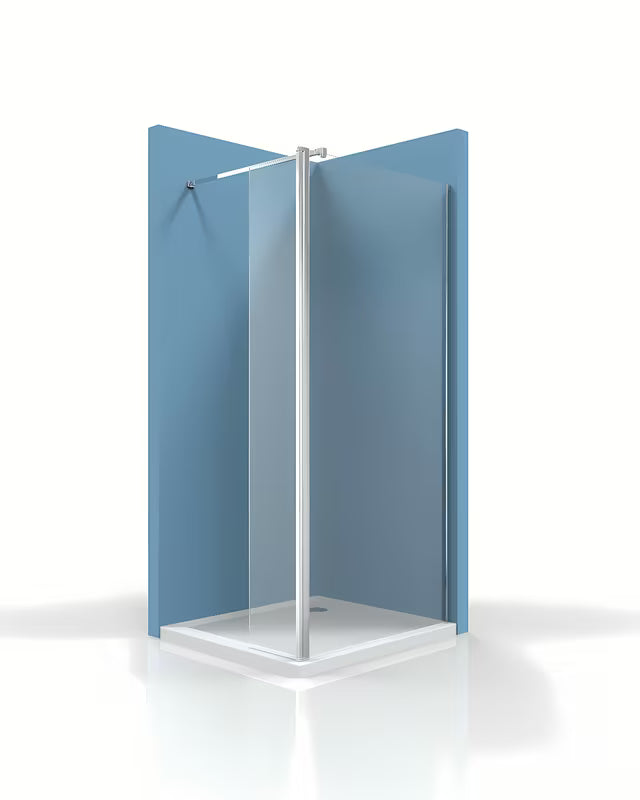 Bočna okretna tuš stijena SAT Walk-in od prozirnog stakla s kromiranim profilima