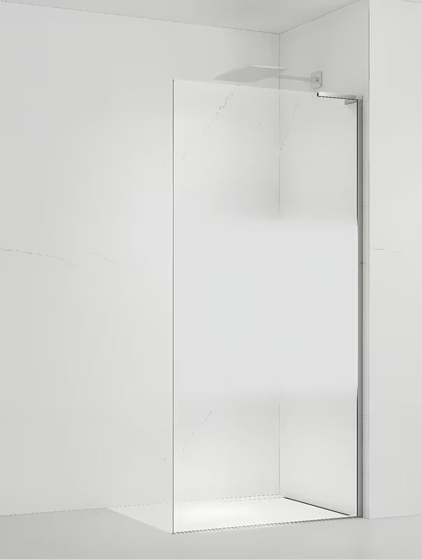 Walk-in tuš stijena SAT Walk-in 110 cm u krom izvedbi s prozirnim staklom i intimnom trakom