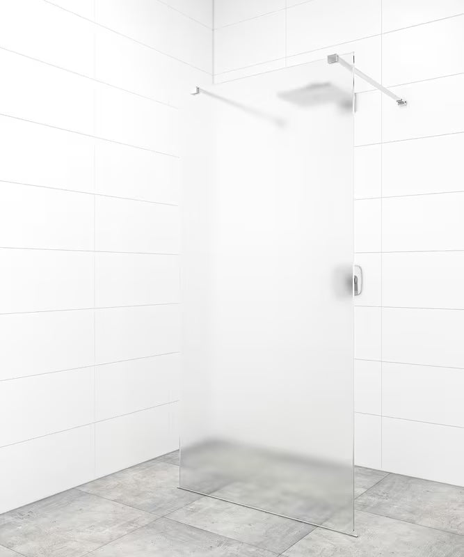 SAT Walk-in tuš stijena Walk-In 110 cm u krom izvedbi s bezokvirnim staklom i EasyClean obradom.