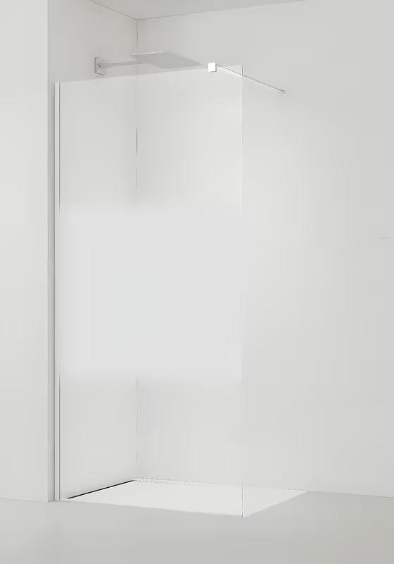 Bijela walk-in tuš stijena SAT Walk-in 120 cm s prozirnim staklom i intimnom trakom