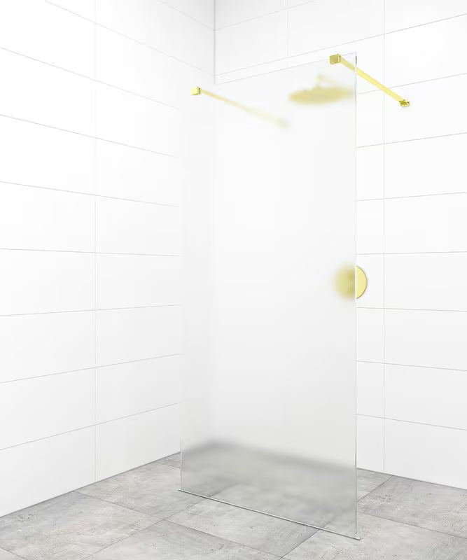 SAT Walk-in tuš stijena Walk-In 90 cm sa zlatnim stabilizacijskim šipkama i prozirnim staklom