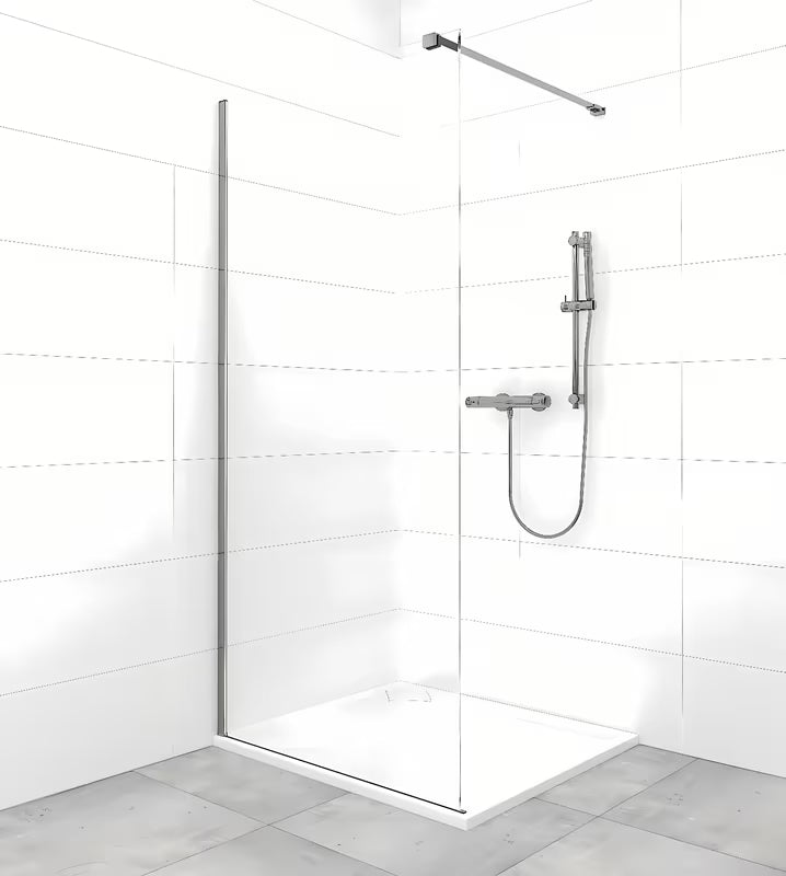Nosač za učvršćenje SAT Walk-In s PVD završnom obradom u boji gun-metal pro walk-in za tuš stijenu.