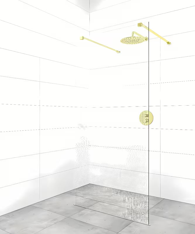 Nosač za učvršćenje pro walk-in za tuš stijenu SAT Walk-In u izvedbi PVD gun metal