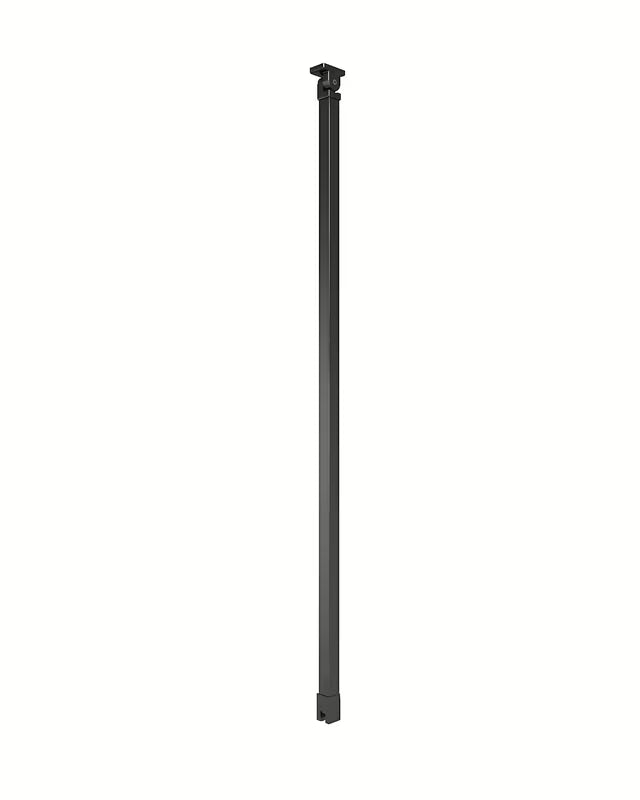 Crni stabilizacijski nosač SAT Walk-in sa zglobovima na oba kraja pro za stabilizaciju walk-in stakla.