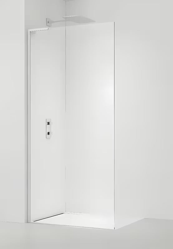 SAT Walk-in tuš stijena Walk-In 100 cm u bijeloj boji s prozirnim sigurnosnim staklom