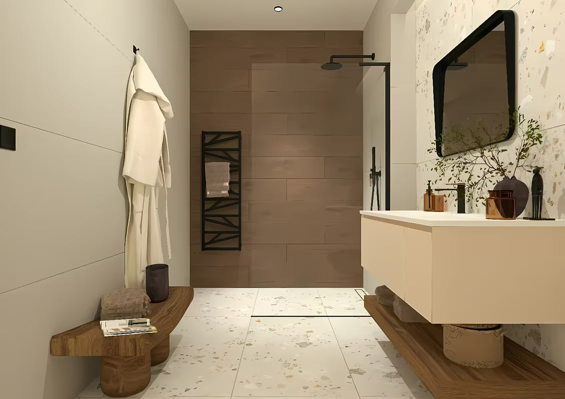 Walk-in tuš stijena SAT Walk-in 120 cm u mat crnoj boji s prozirnim sigurnosnim staklom