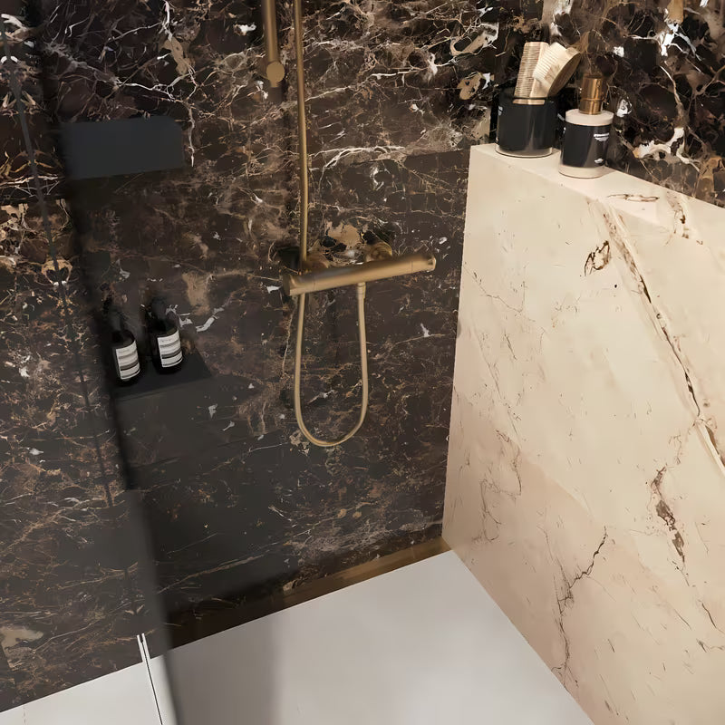 Walk-in tuš stijena SAT Walk-in 80 cm s prozirnim staklom i kromiranim profilom