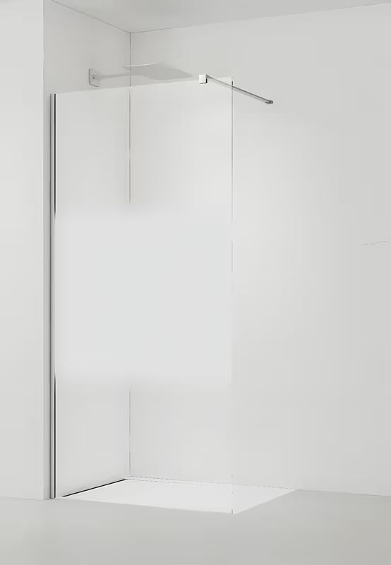 Walk-in tuš stijena SAT Walk-in 120 cm u krom izvedbi s prozirnim staklom i intimnom trakom