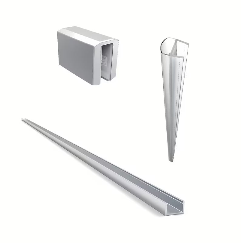 SAT Walk-in tuš stijena Walk-In 140 cm od prozirnog sigurnosnog stakla s kromiranom potpornom šipkom