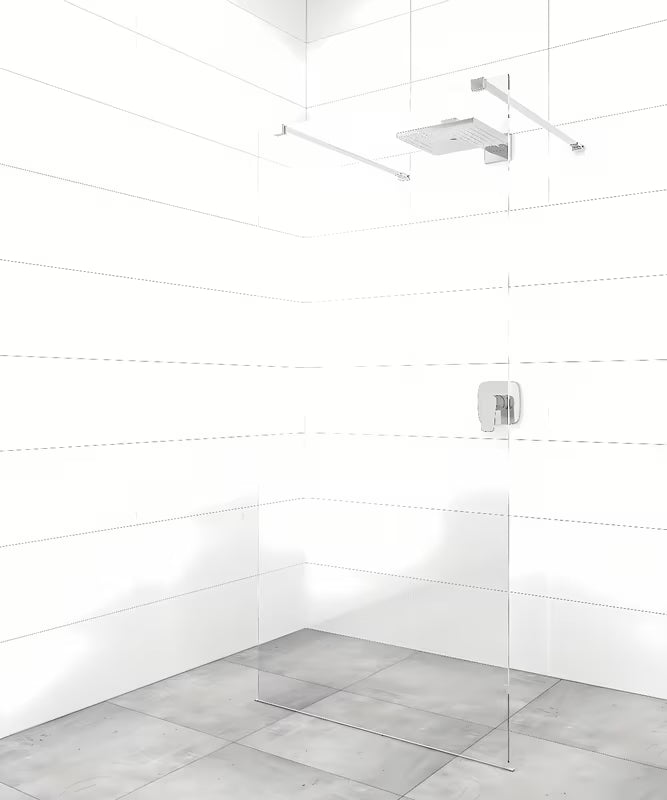 Tuš stijena SAT Walk-in 70x200 cm s prozirnim staklom, premazom Easy Clean i sjajnim kromiranim profilom.