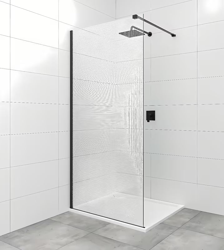 Crna stabilizacijska šipka SAT Walk-in sa zglobovima pro za stabilno učvršćenje walk-in stakla