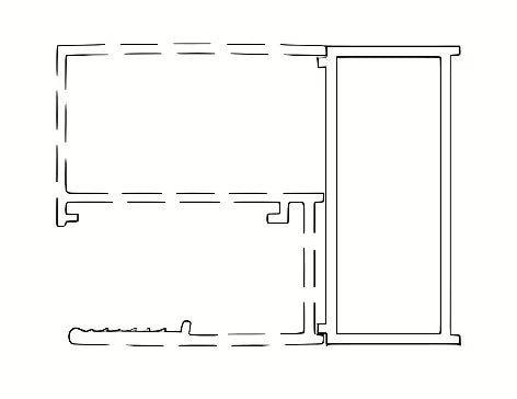 Kompenzacijski profil SAT Walk-In Xmotion u crnoj boji pro za izravnavanje građevinskog otvora