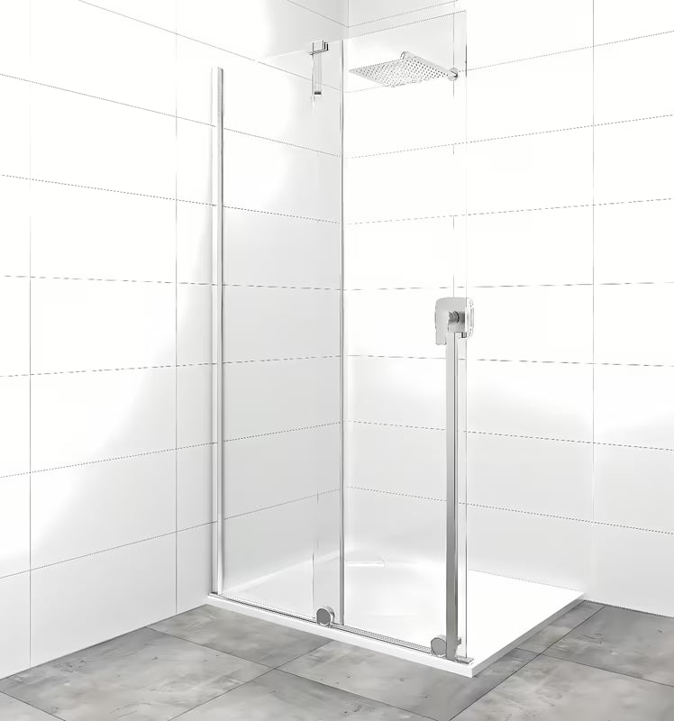 Tuš stijena Walk-In SAT Xmotion 110 cm u krom izvedbi s prozirnim staklom i kliznim sustavom