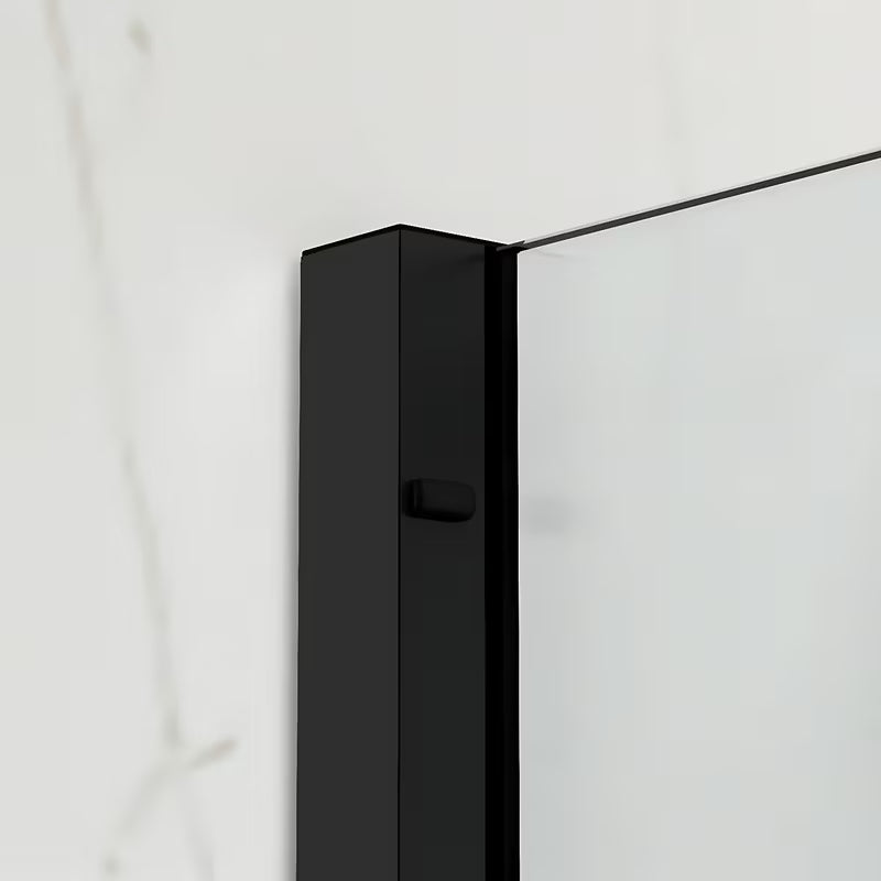 Tuš stijena Walk-In SAT Walk-In Xmotion 110x90 cm u crnoj izvedbi s prozirnim staklom
