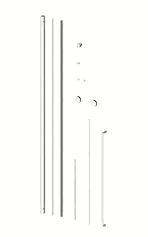 Pravokutna tuš kabina SAT Xmotion 140 x 110 cm s kliznim vratima i prozirnim staklom u sjajnom kromu.