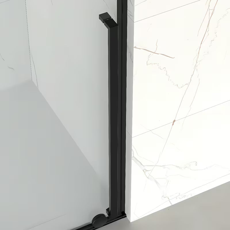 Pravokutna tuš kabina SAT Xmotion 140x80 cm u crnoj izvedbi s prozirnim staklom i kliznim sustavom.