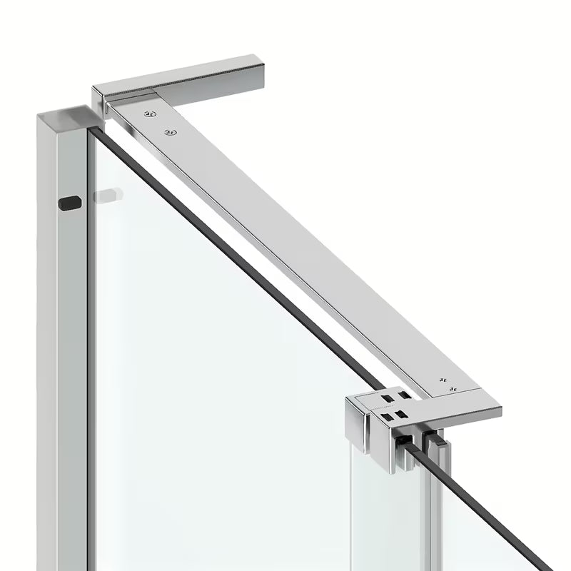 Pravokutna tuš kabina SAT Xmotion 140x90 cm u sjajnom kromu s prozirnim staklom i kliznim vratima.