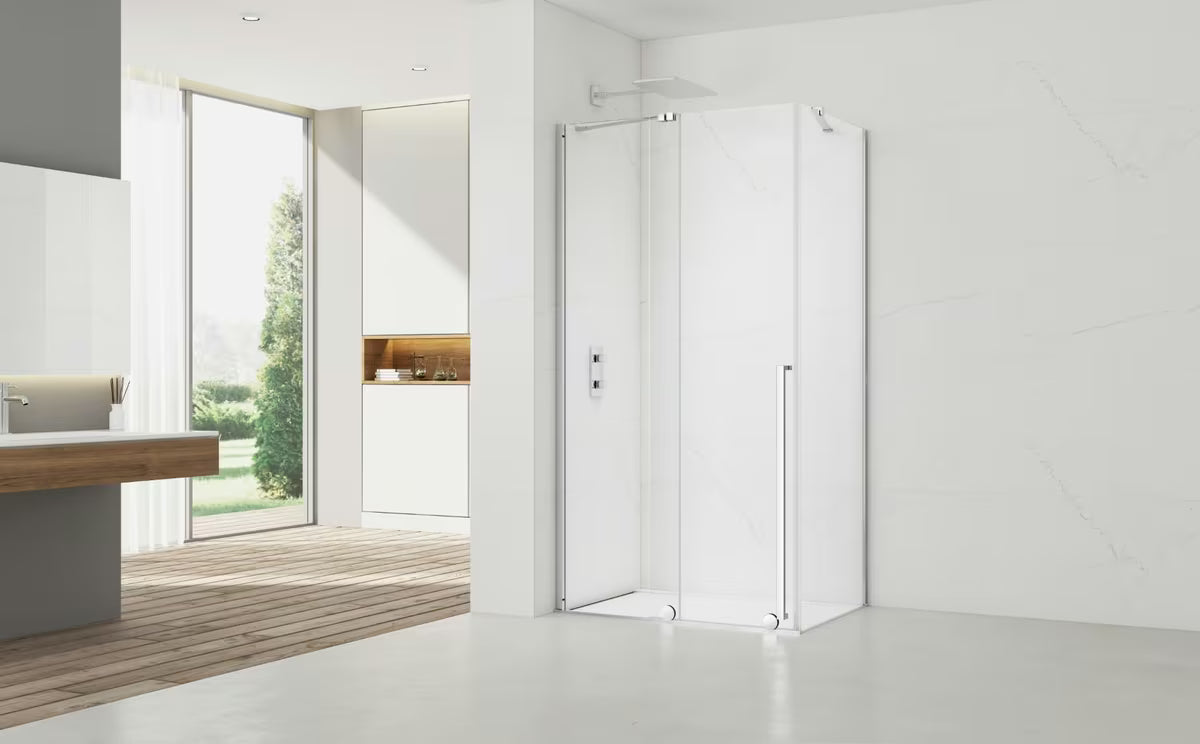 Tuš kabina SAT Xmotion 140x80 cm s prozirnim staklom i sjajnom krom izvedbom