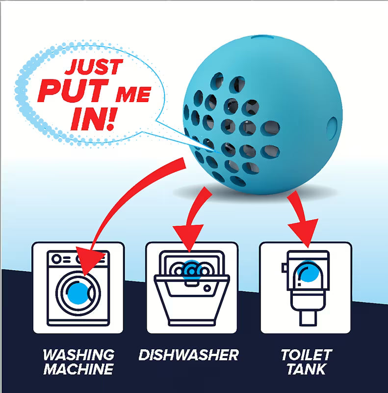 KalyxX IPS washball kugla za pranje pro za perilicu rublja, perilicu posuđa i WC školjke spremnik protiv kamenca