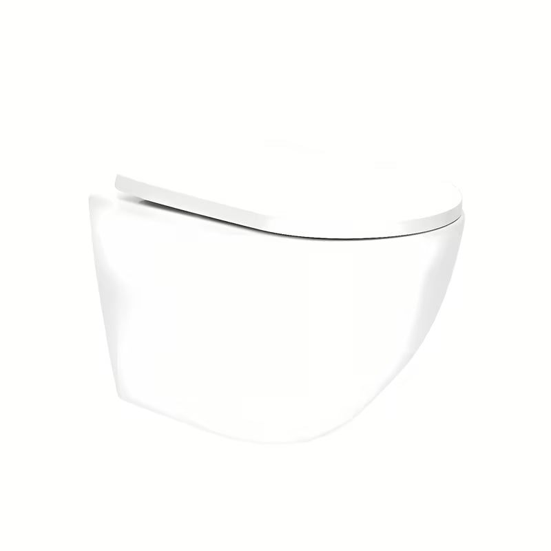 Bijeli viseća WC školjka SAT s Rimless izvedbom bez sustava za ispiranje i sjedalom sa soft Close
