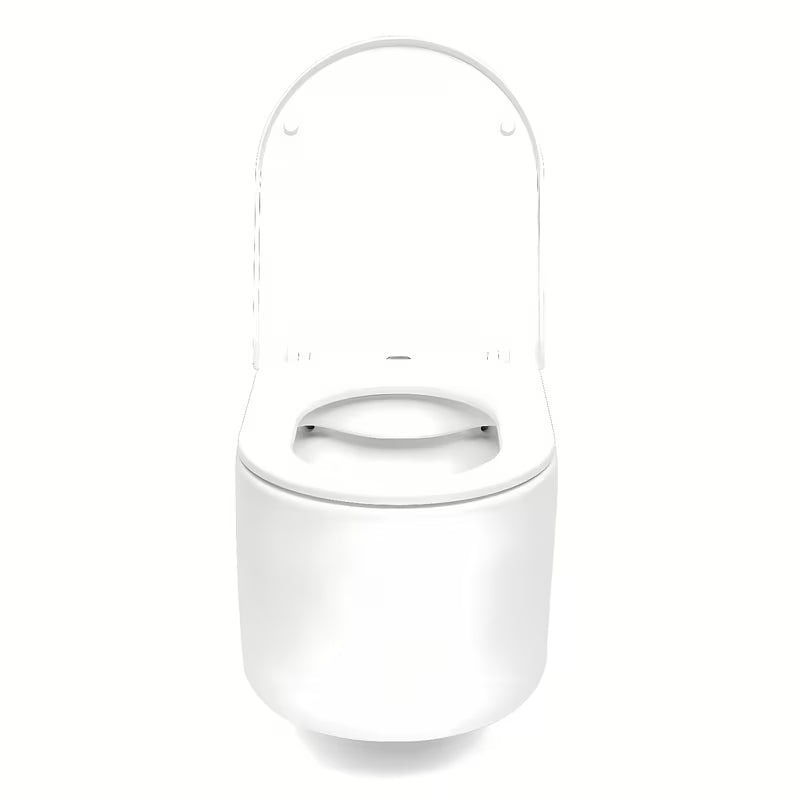 Bijeli viseća WC školjka SAT s Rimless ispiranjem bez ruba i sjedalom soft Close.