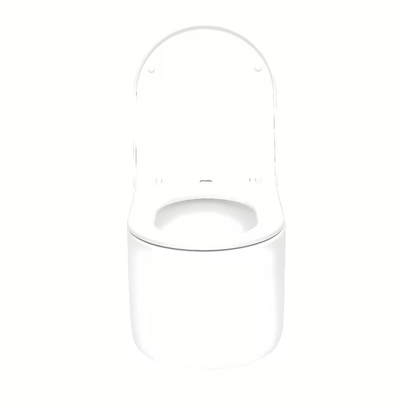 Bijeli viseća WC školjka SAT Tornado s vrtložnim ispiranjem, bezrubnom izvedbom i sjedalom soft Close.