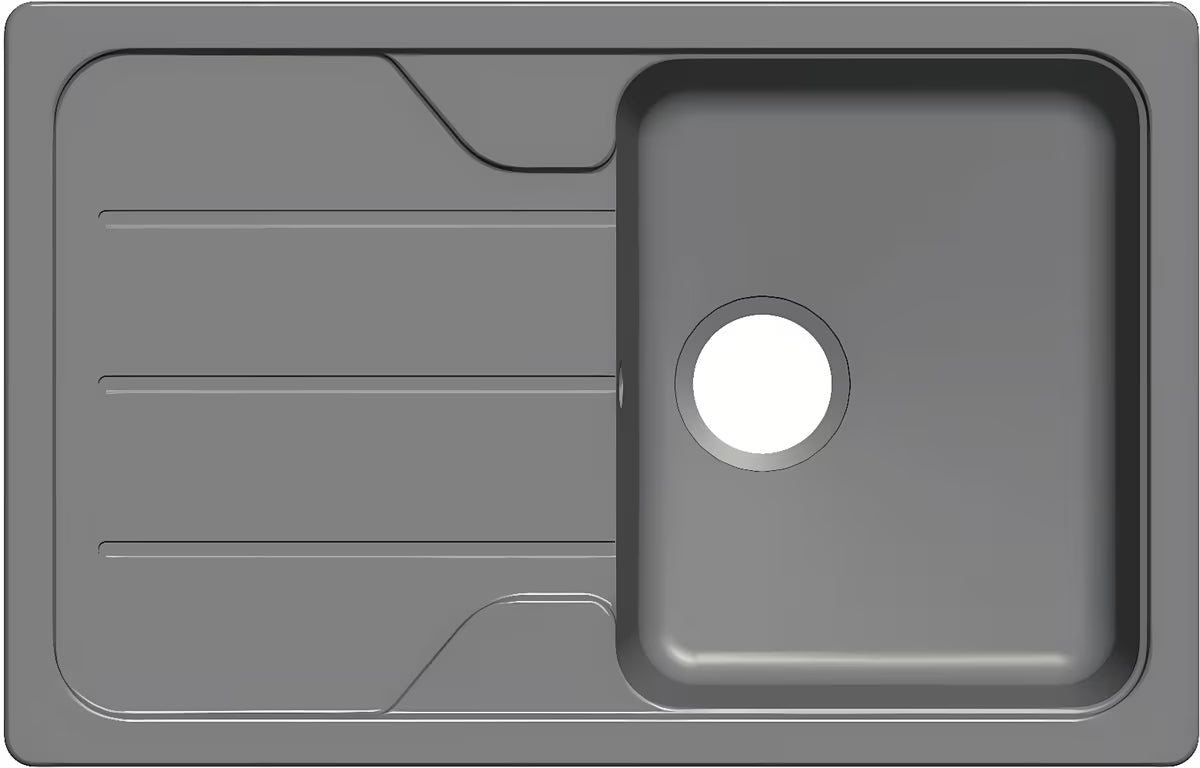 Schock Formhaus D100S granitni sudoper s ocjeđivačem na radnu ploču u boji croma