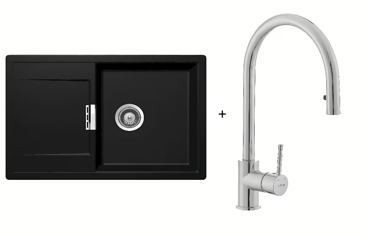 Povoljni set granitnog kuhinjskog sudopera Schock i kuhinjske slavine SIKO