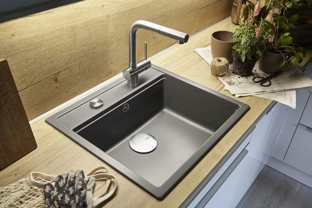 Schock granitni kuhinjski jednostruki sudoper Cristadur 57 x 51 cm u boji stone pro, nadgradna ugradnja