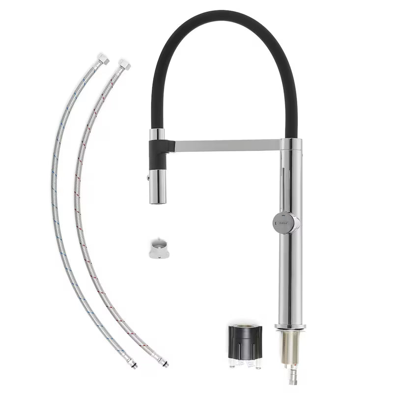 SIKO jednoručna baterija stojeća miješalica za sudoper crni krom s tušem pričvršćenim magnetom