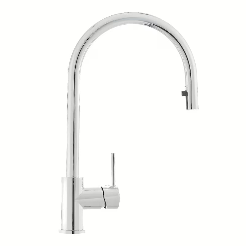 Kromirana miješalica za sudoper SIKO Chrome s izvlačivim tušem i zakretnim krakom