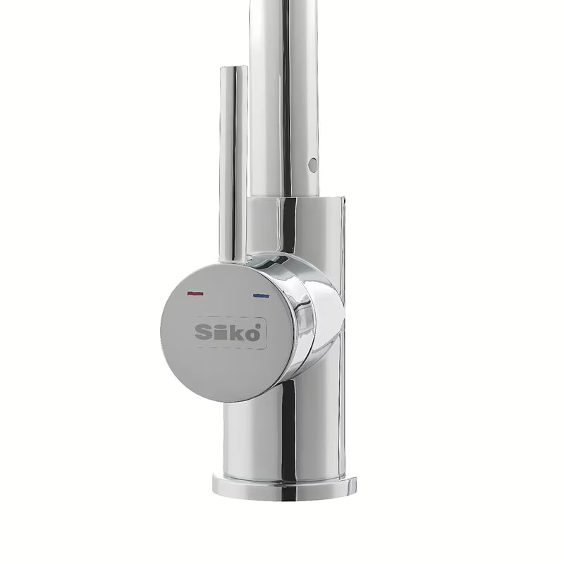 Kromirana miješalica za sudoper SIKO Chrome s izvlačivim tušem i zakretnim krakom