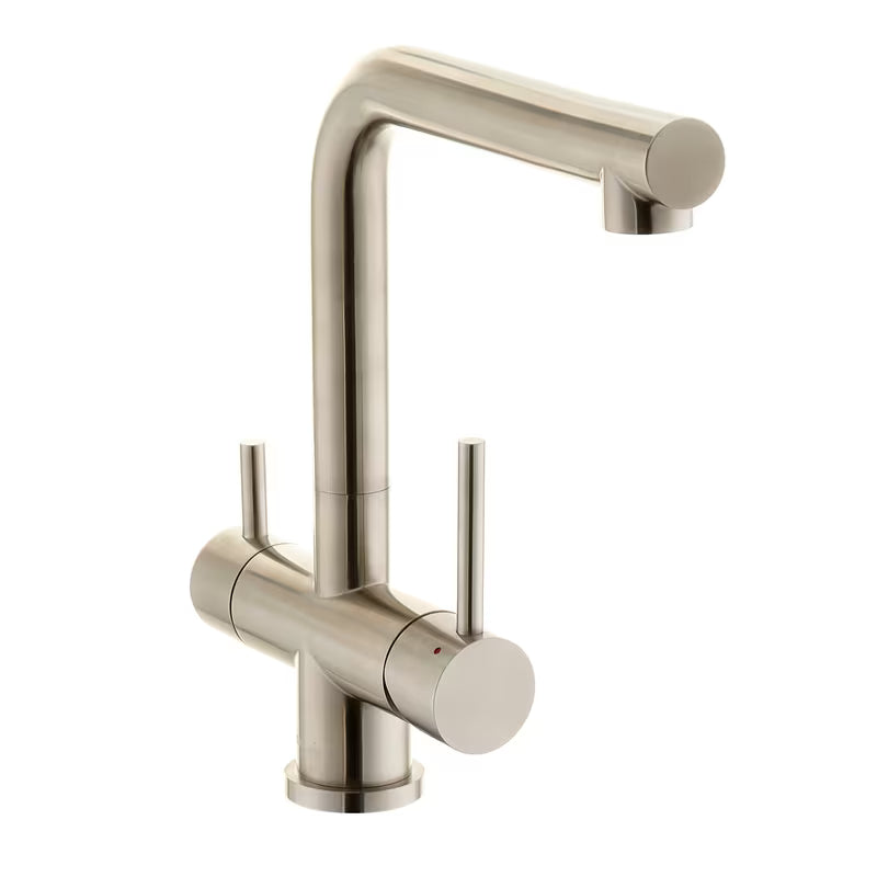 Nehrđajući troputni miješalica za sudoper SIKO Supersteel s odvojenim izlazom pro filtriranu vodu.