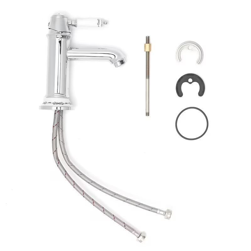 Kromirana miješalica za umivaonik SIKO Provence u retro dizajnu s ukrasnim detaljima