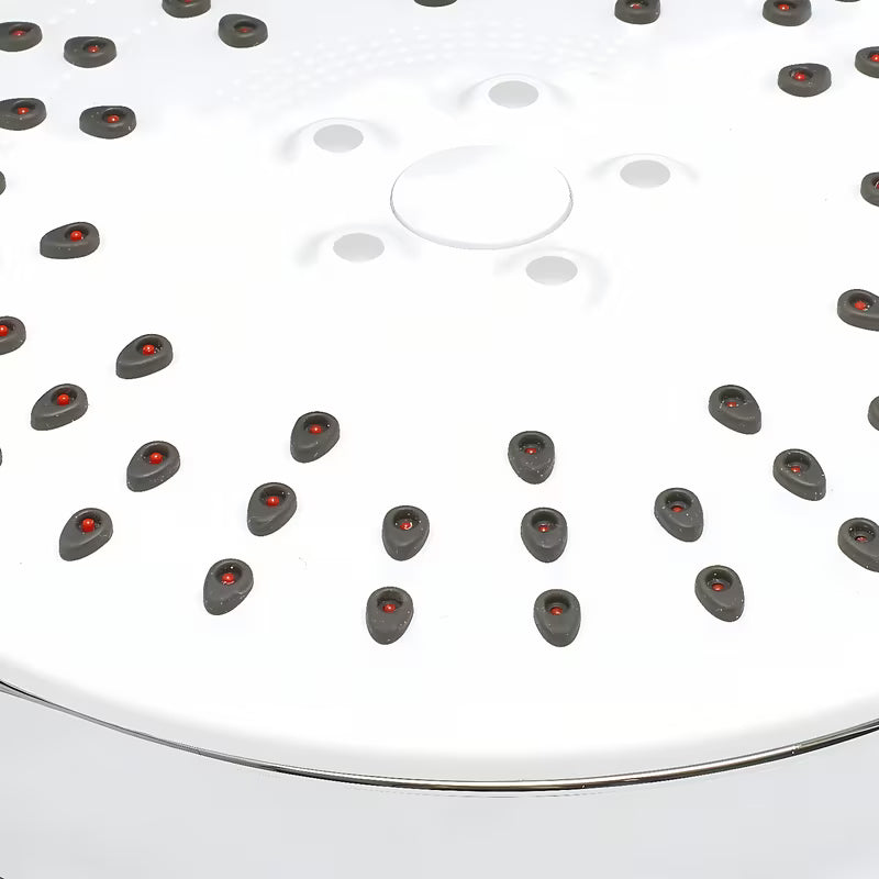 Bijela ručna tuš slušalica SIKO okruglog dizajna, promjera 12 cm, sa samočistećim mlaznicama