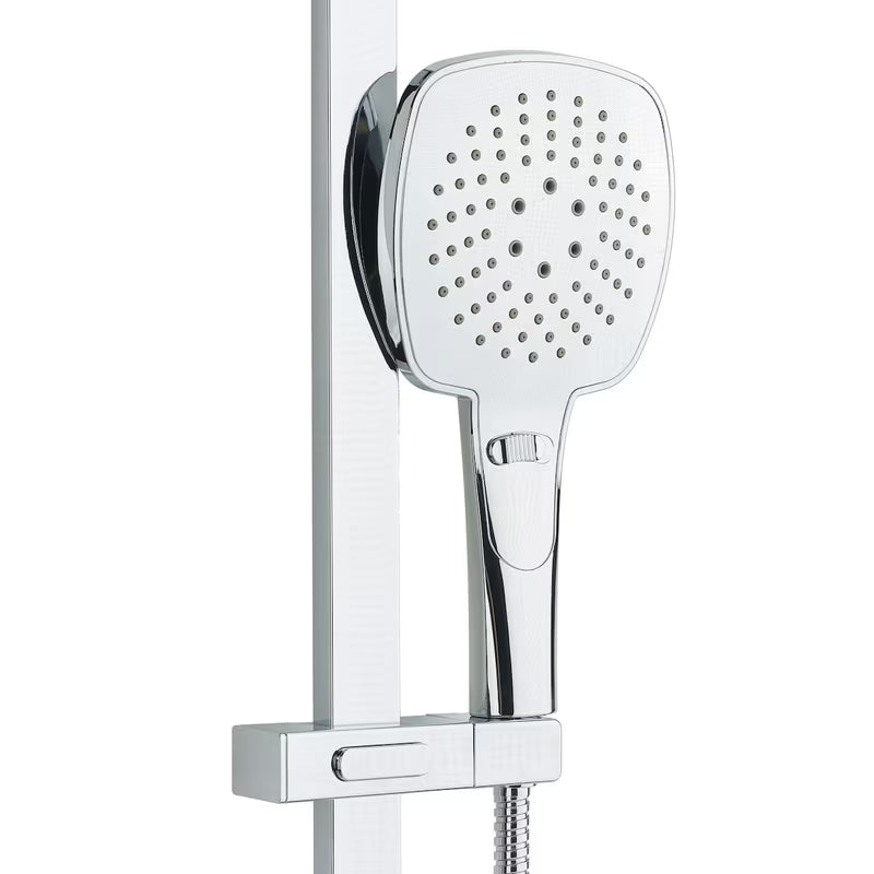 Tuš set SIKO Chrome s ručnim tušem s dvije funkcije i dva držača tuševi.