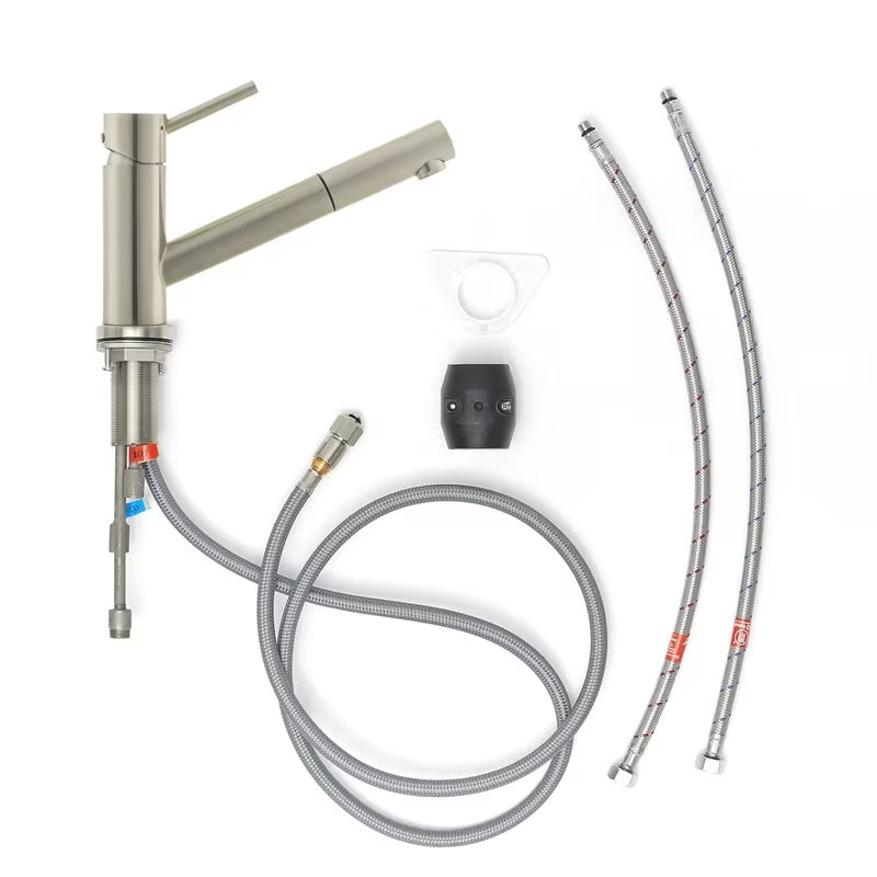 Inox miješalica za sudoper SIKO Steel s izvlačivim tušem u izvedbi supersteel