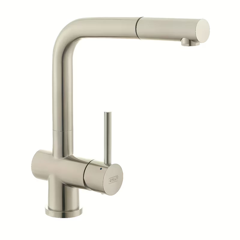 Inox miješalica za sudoper SIKO Steel s mat površinom i izvlačnim tušem