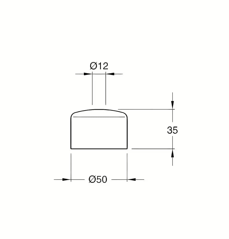 Kapna za pisoar Silfra u izvedbi 12 mm pro za ugradnju pisoara