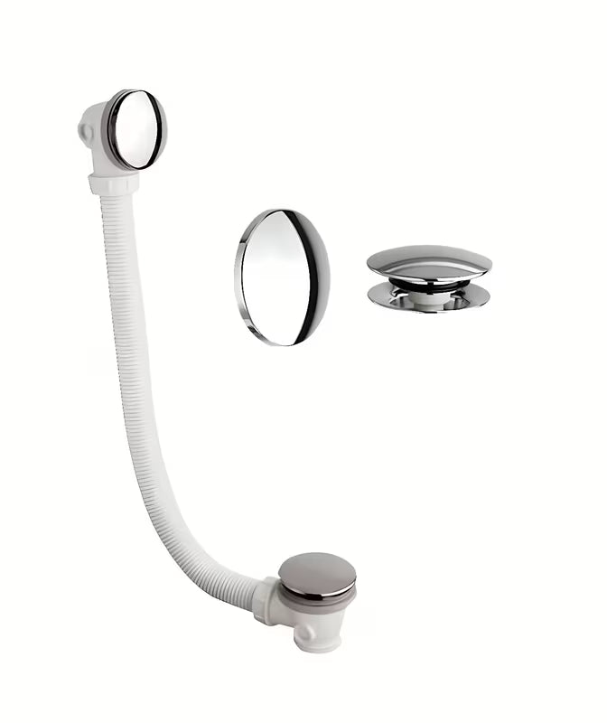 Odljevno preljevna Garnitura Za Kadu Silfra s preljevom i kromiranim čepom, upravljanje Up and Down ClickClack