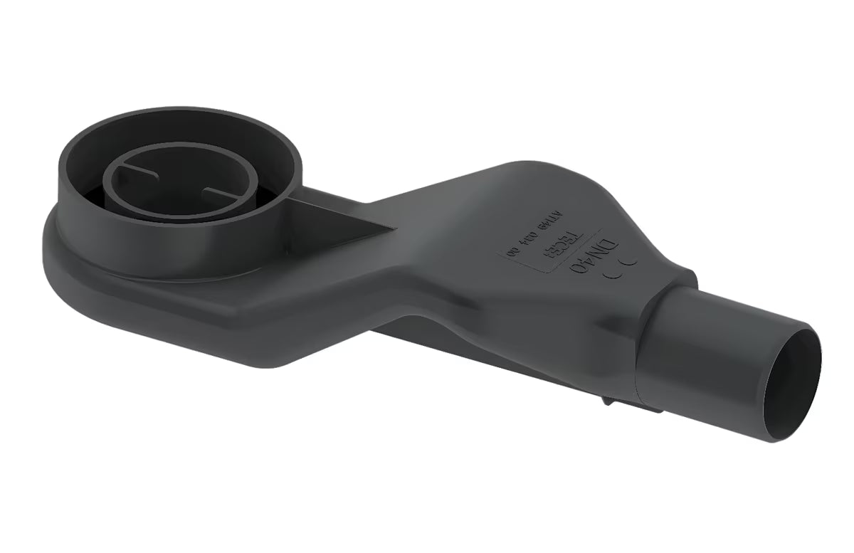 Ultra-niski sifon Tece Drainline s bočnim odvodom DN 40 i uklonjivim sifonom.