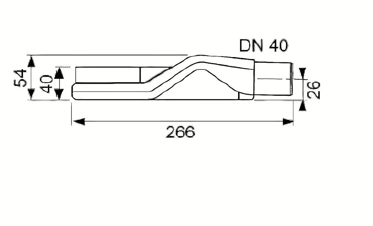 Ultra-niski sifon Tece Drainline s bočnim odvodom DN 40 i uklonjivim sifonom.