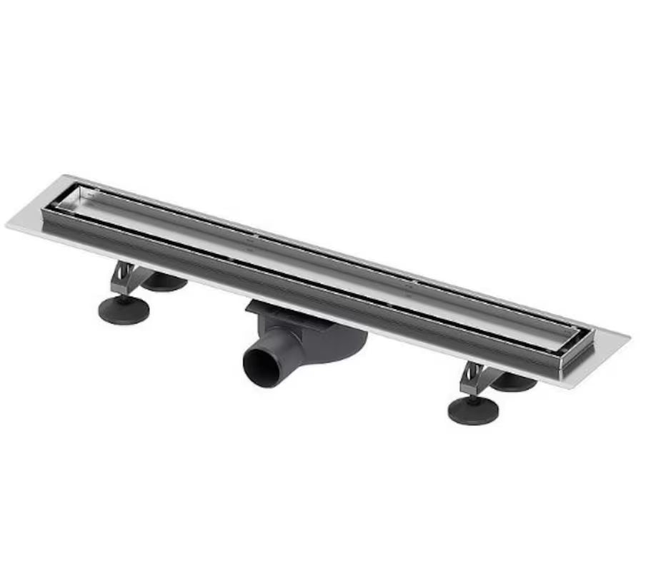 Tuš kanalica Tece Linus 80 cm u izvedbi chrome s rešetkom pro za umetanje pločica