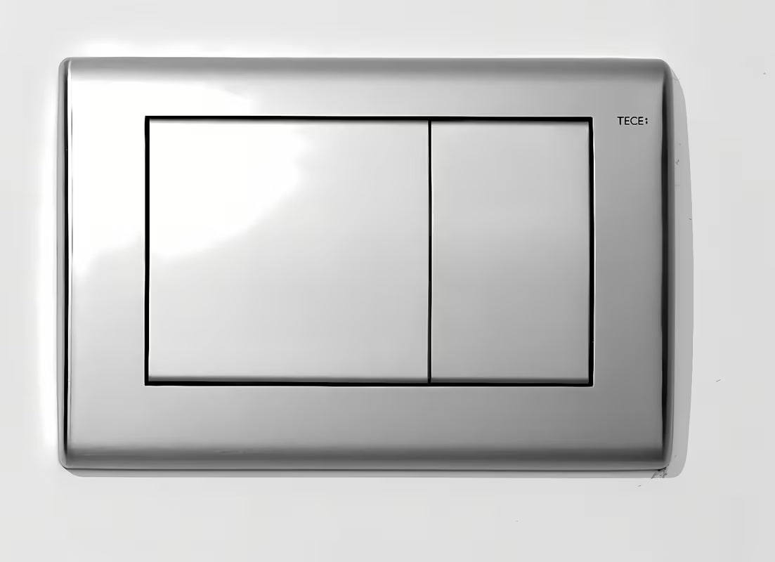 Dvokoličinska tipka za aktiviranje Tece Planus od brušenog nehrđajućeg čelika pro WC školjke