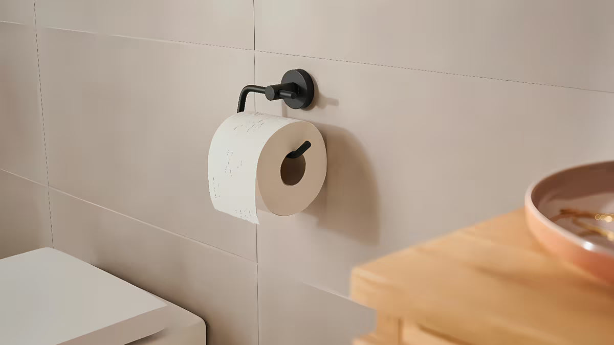 Brončani držač toaletnog papira Tesa bez poklopca, s montažom bez bušenja pomoću tesa Power.Kit