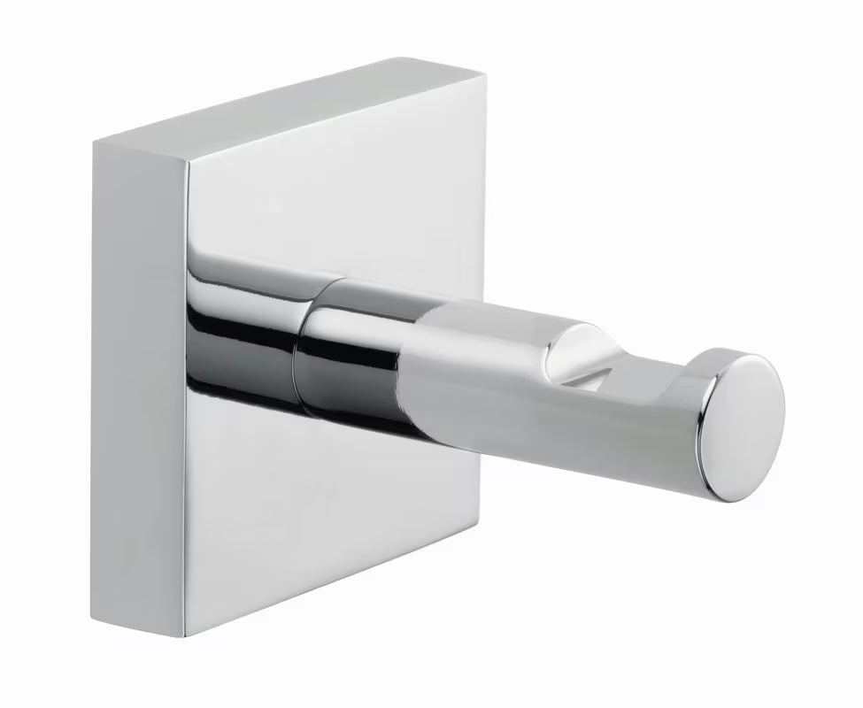 Kromirani četvrtasti kukica Tesa Ekkro za ručnik s montažom bez bušenja pomoću tehnologije Power.Kit