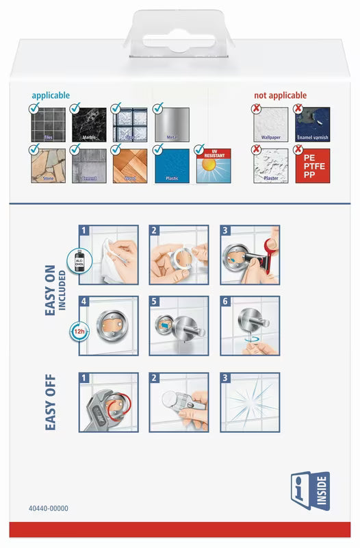 Kromirani zidni dozator sapuna Tesa Elegaant s posudom od mat stakla i upravljanjem jednom rukom.