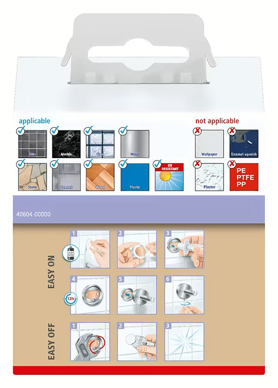 Brončani kukica za ogrtač Tesa s montažom bez bušenja pomoću tehnologije tesa Power.Kit