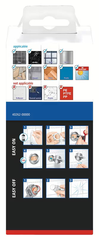 Samoljepljivi kukica Tesa Klaam u sjajnom kromu pro vješanje ručnika bez bušenja